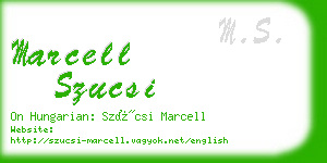 marcell szucsi business card